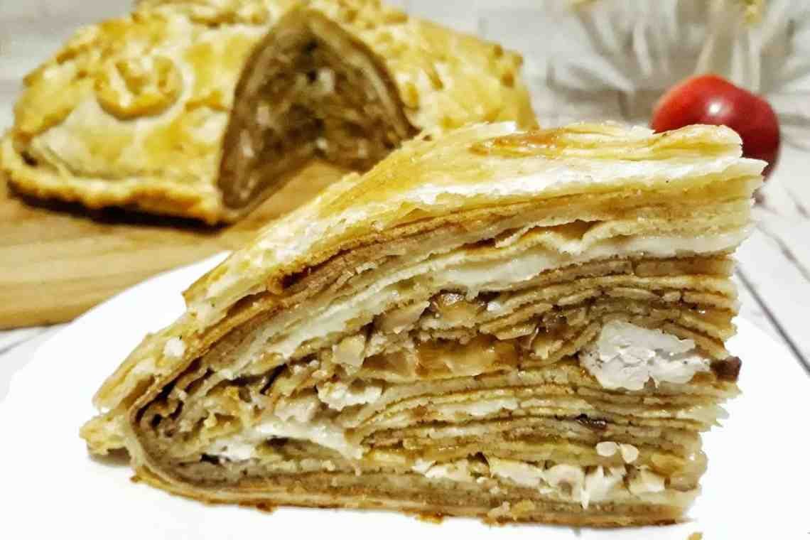 Блинный пирог курник