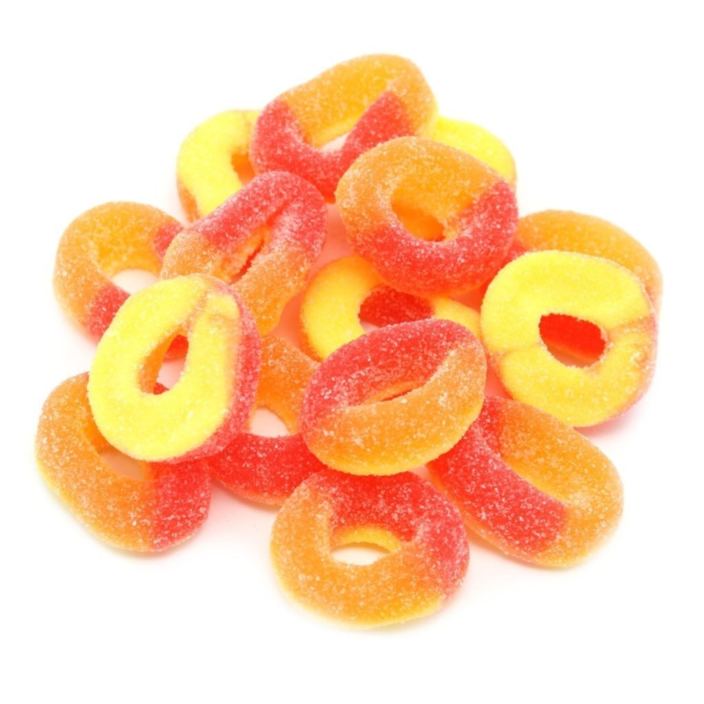 Мармелад кольца персик (7гр) 2кг х 4 / Candy Plus / Чехия