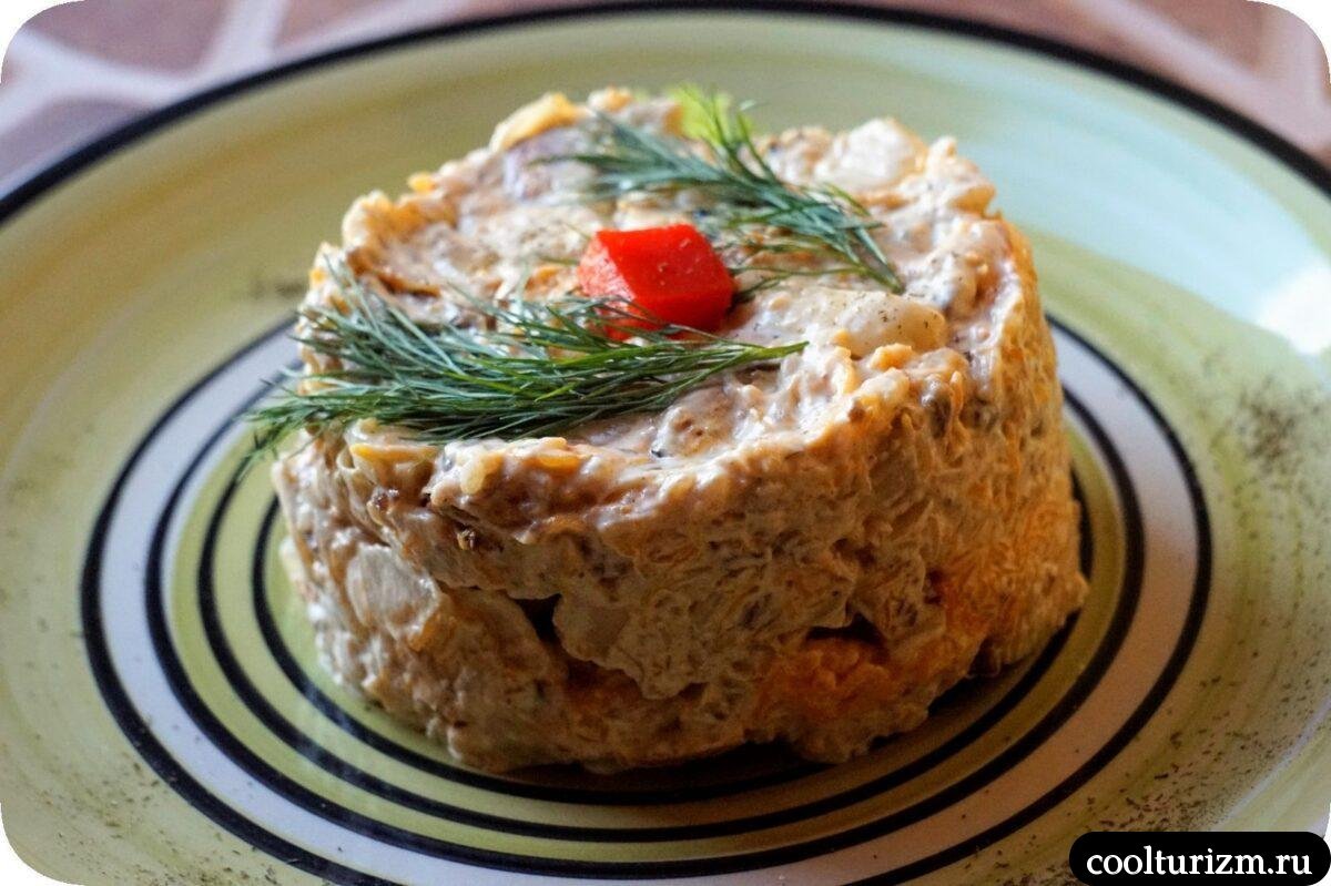 Тортик из печени куриной