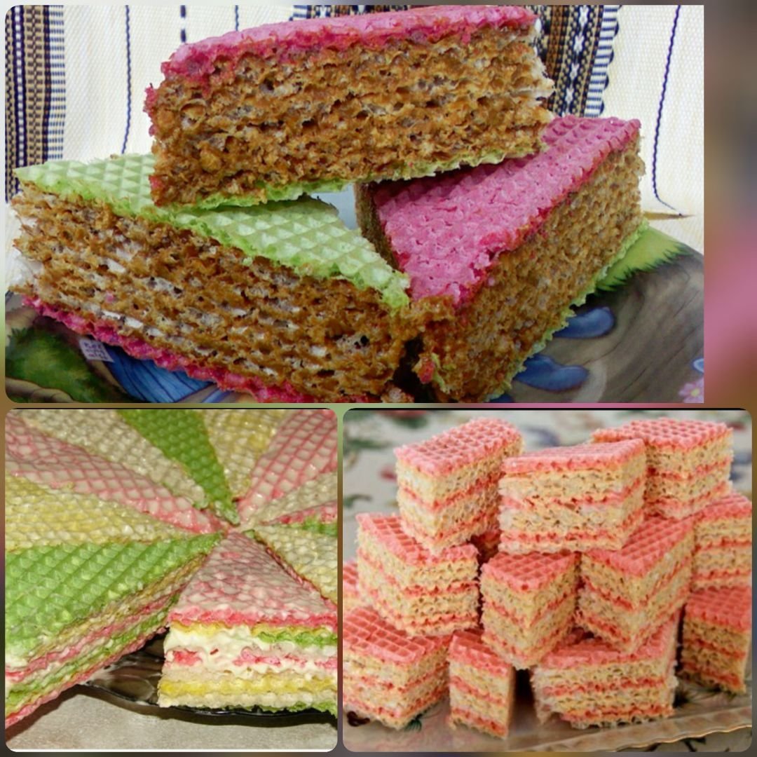 Торт с вафельными коржами