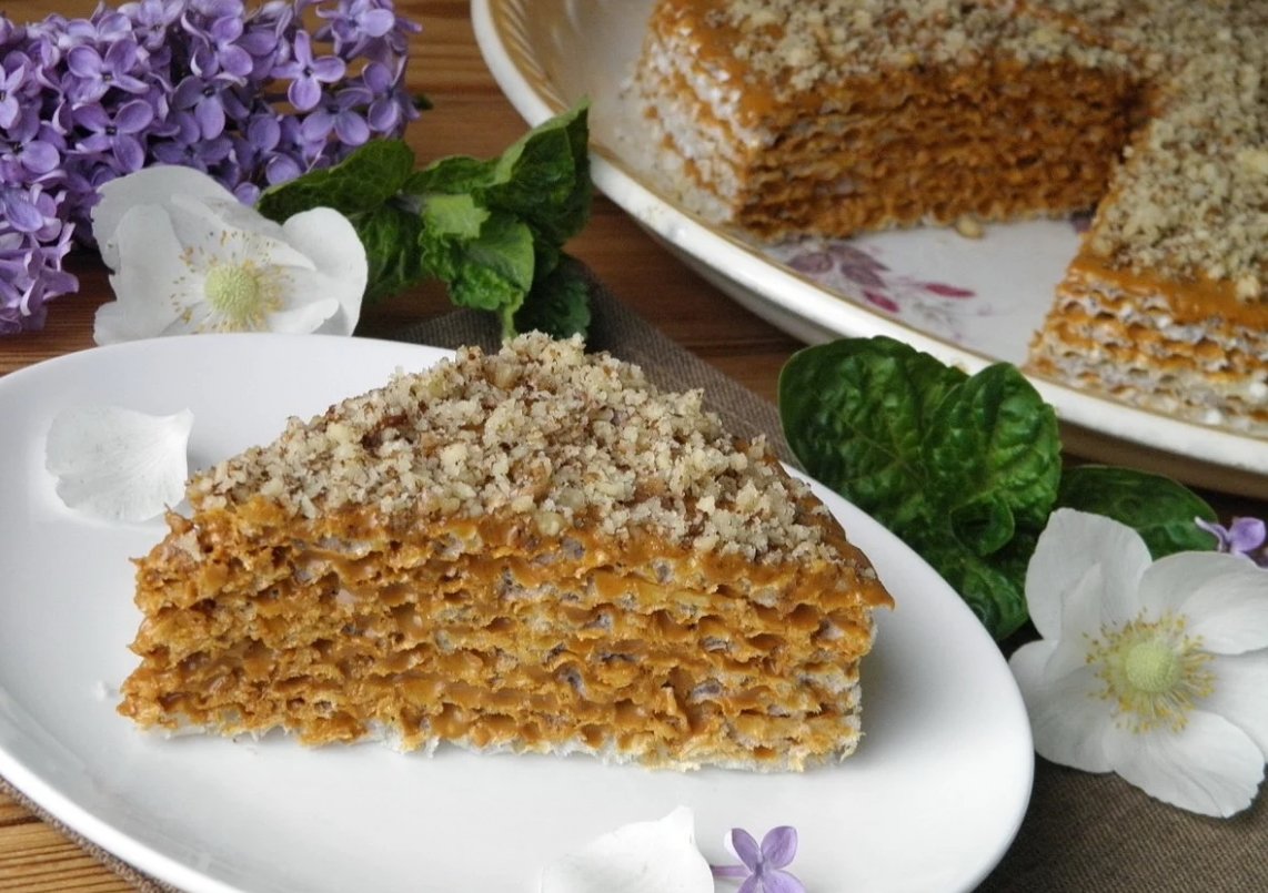 Торт с вафельными коржами