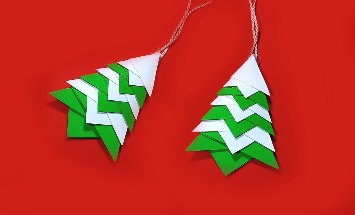 Елочные игрушки из бумаги