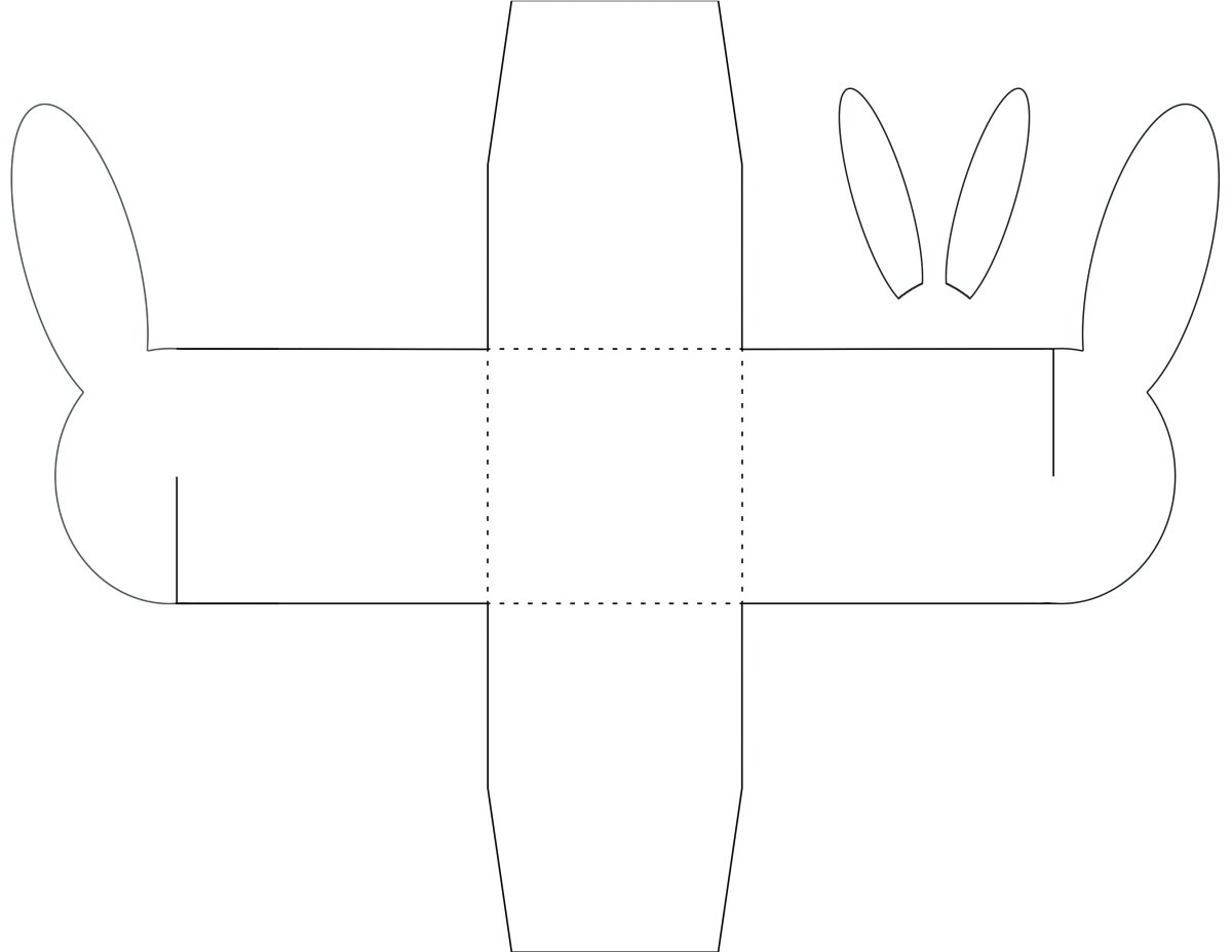 Коробочка в виде зайчика