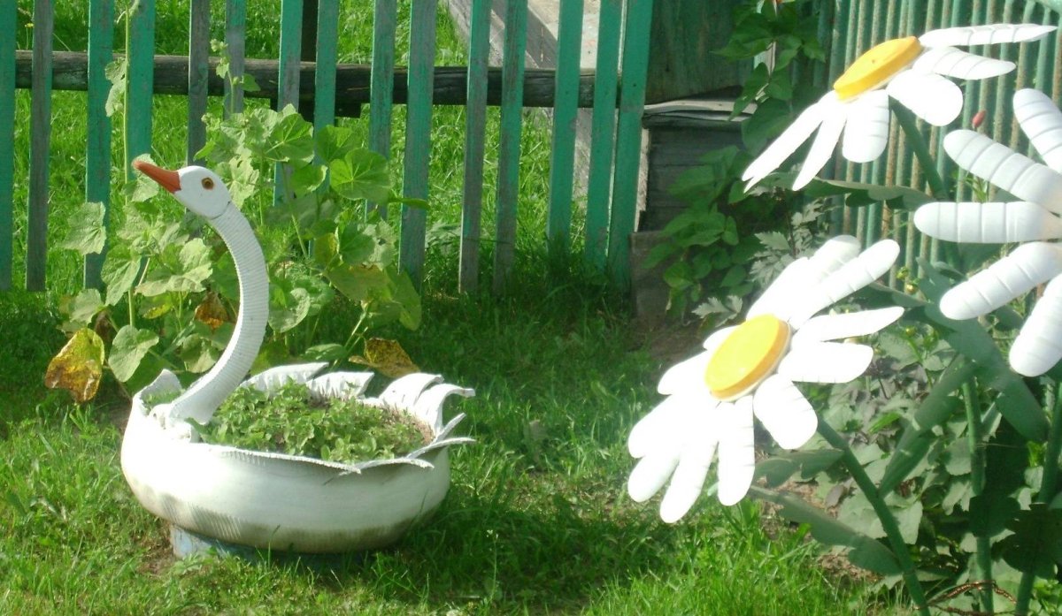 Клумбы на даче из покрышек