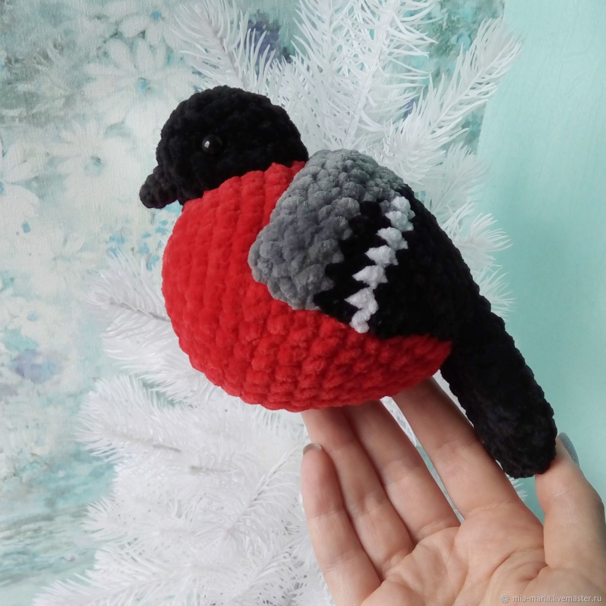 Валяные игрушки Снегирь