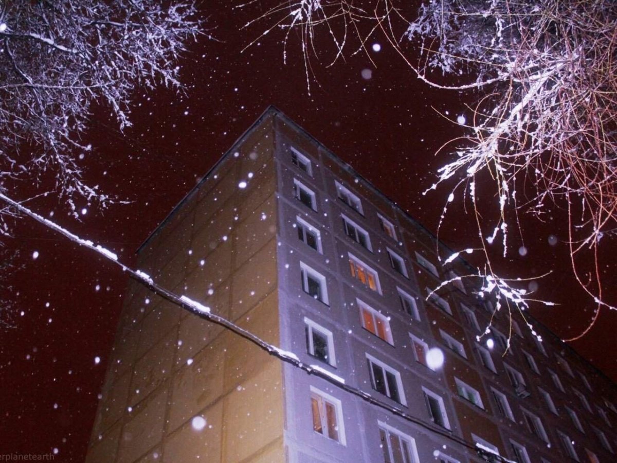 Зима многоэтажки