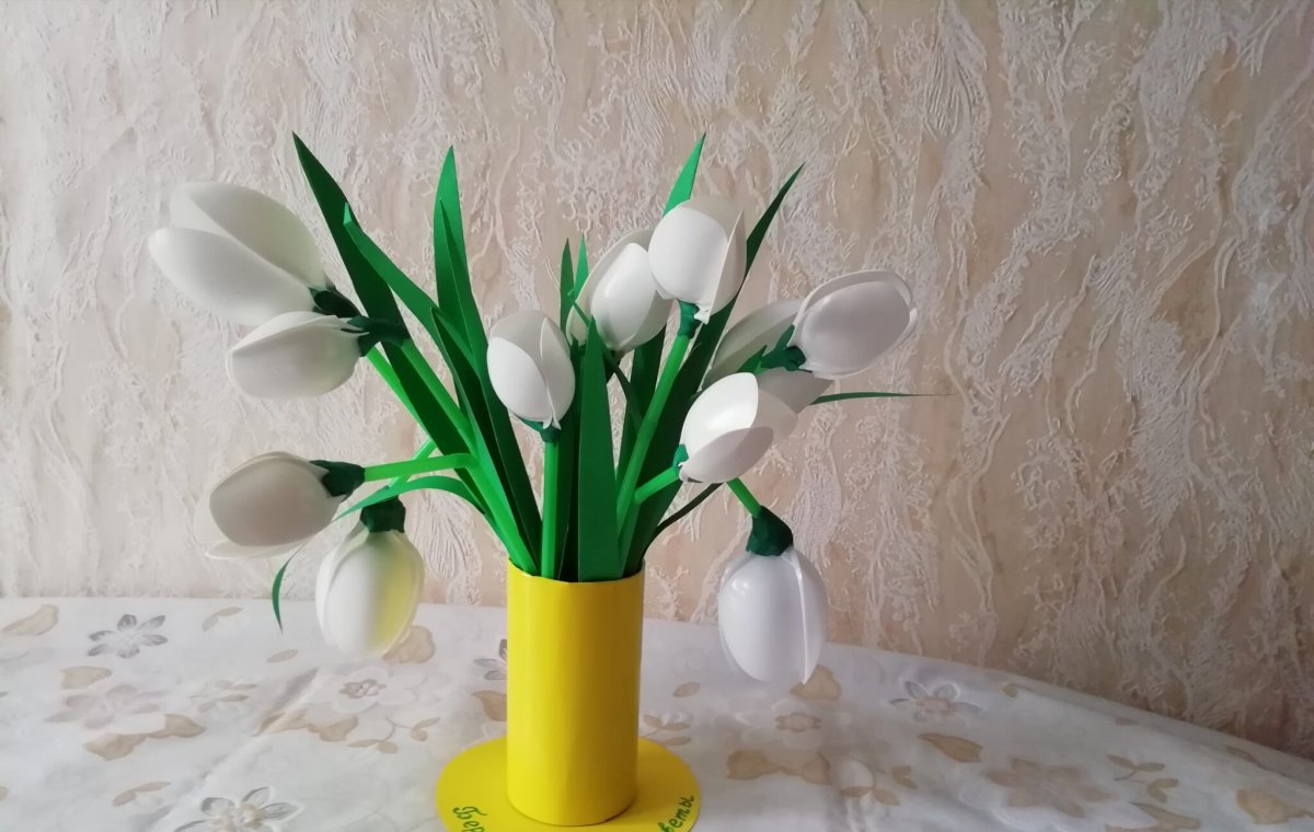 Подснежники с фоамирана