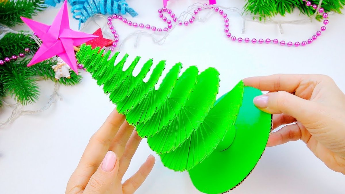 Плоские новогодние игрушки из картона