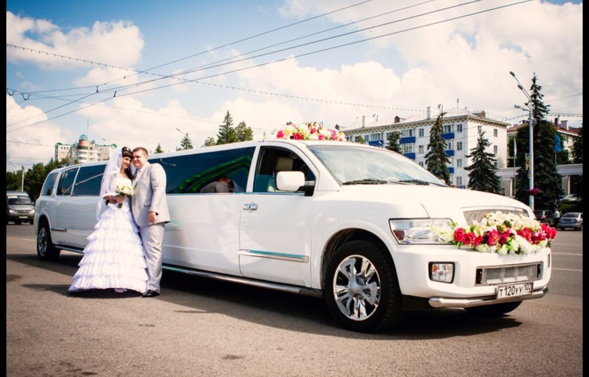 Infiniti qx56 лимузин свадебный