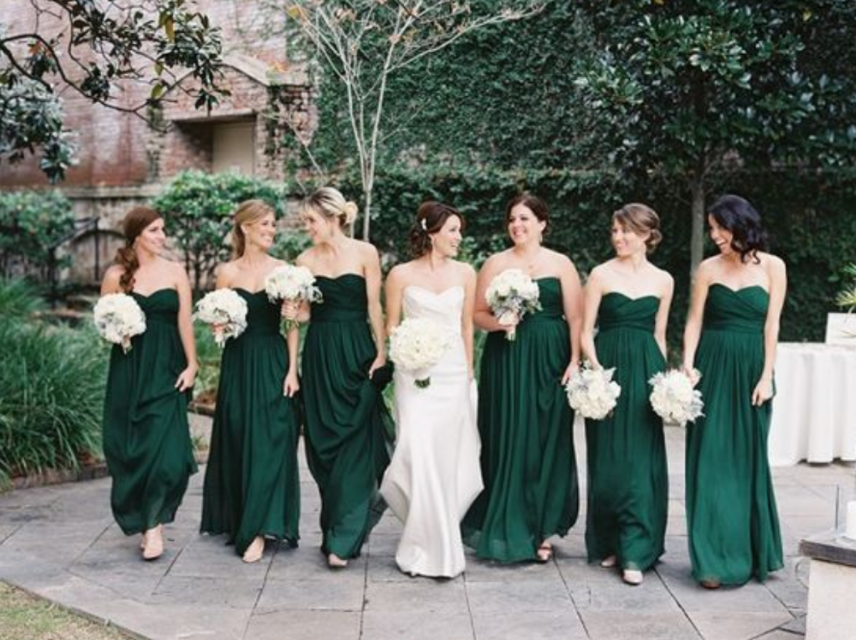 Свадебное платье зеленое