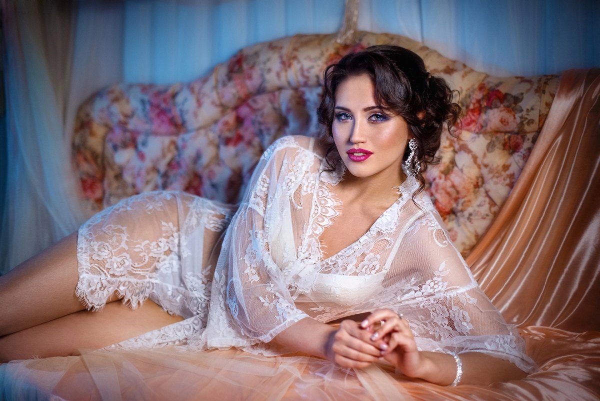 Будуарная фотосессия невесты утро невесты
