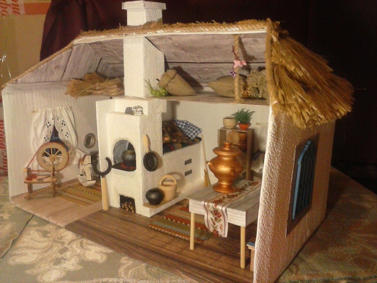 Русская печь из коробок