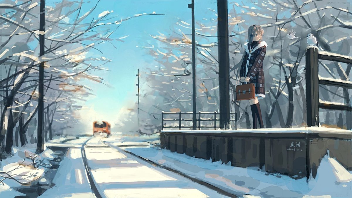 Аниме снег