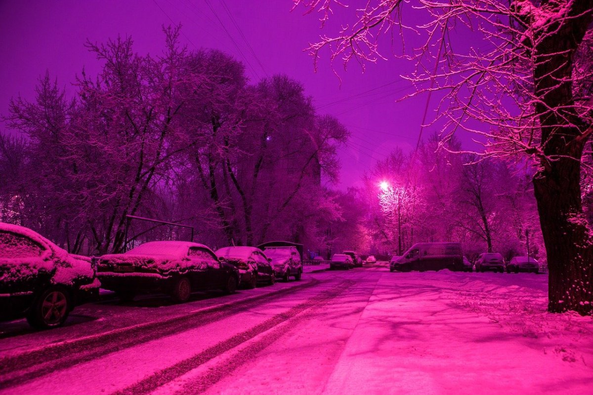 Город зимой