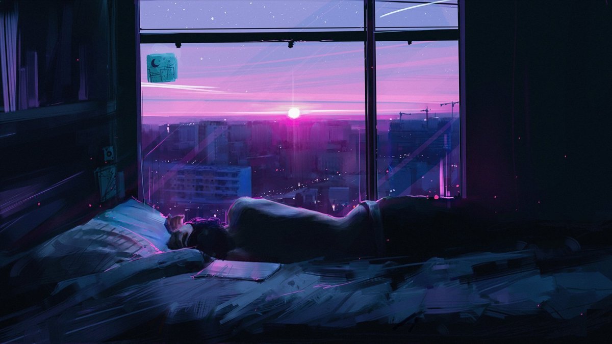 Кровать ночью