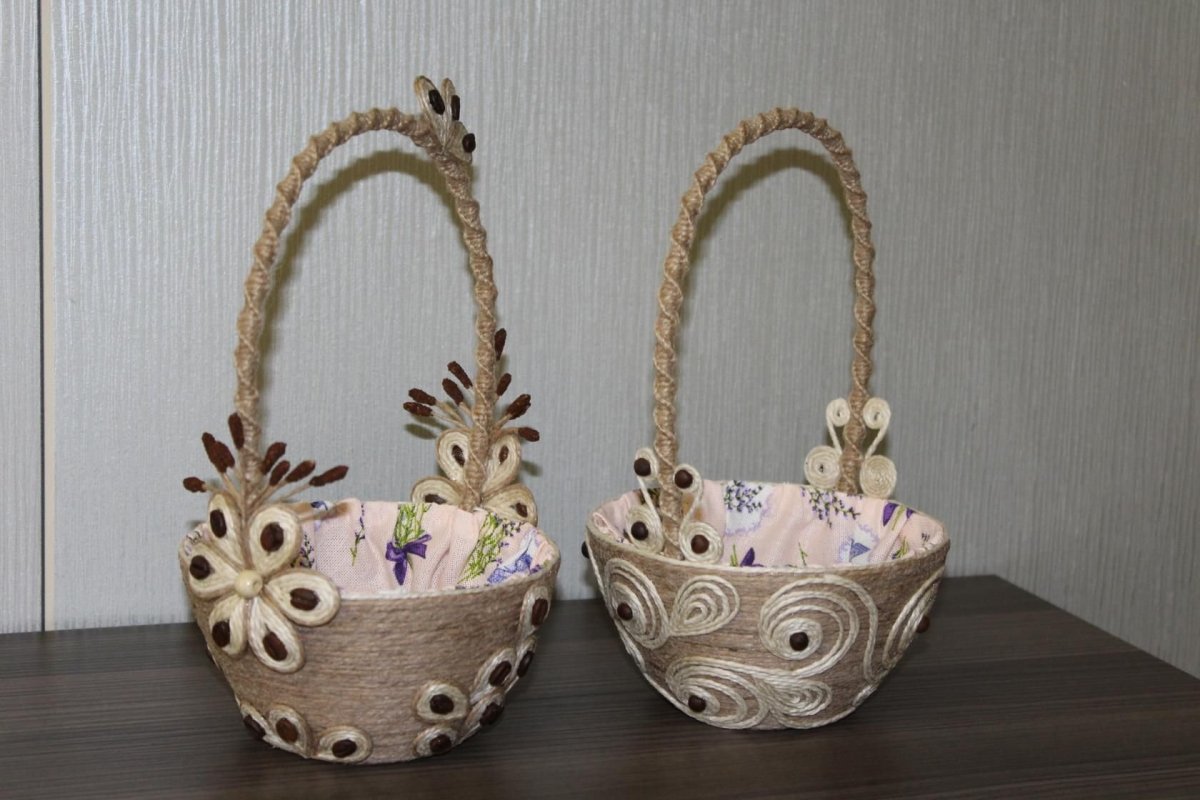 Пасхальная корзинка из ткани