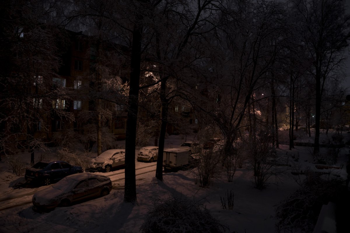 Мрачная зима в городе