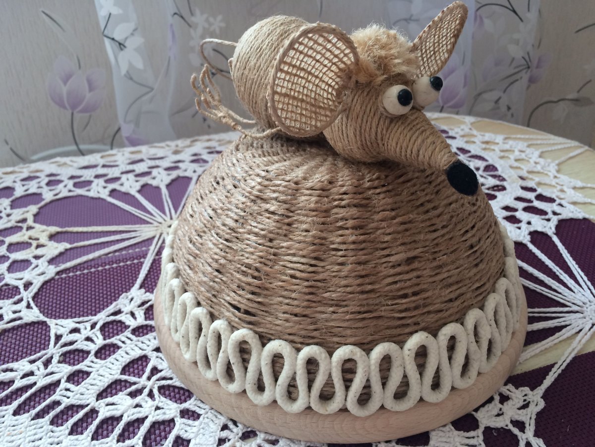 Игрушки из джутовых ниток