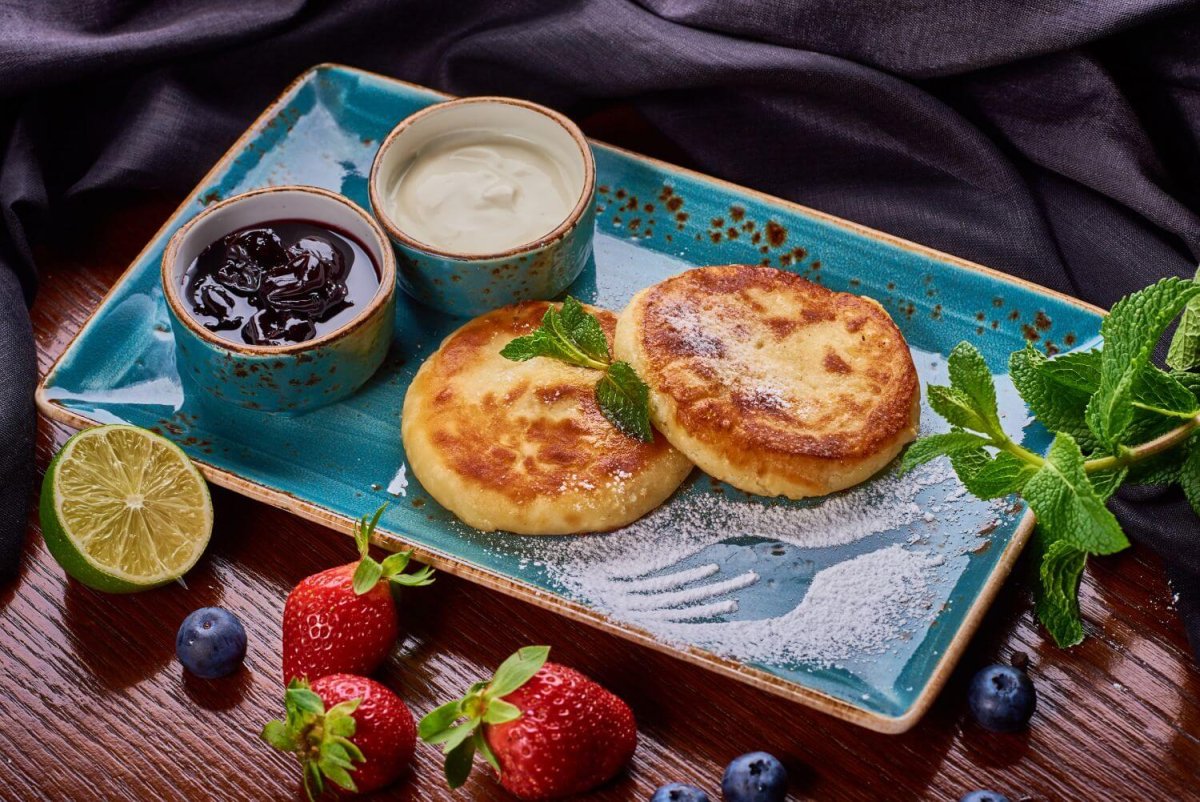 Сырники с черникой