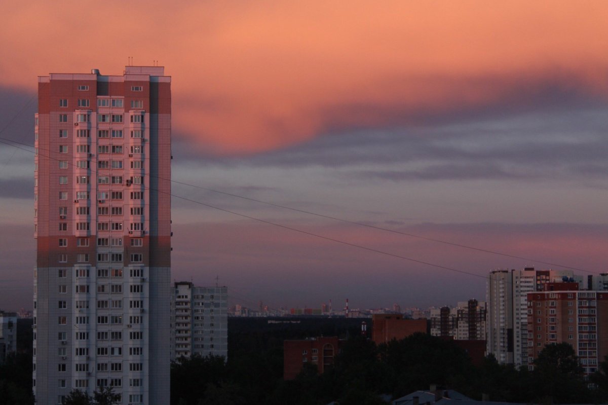 Многоэтажки закат панельные