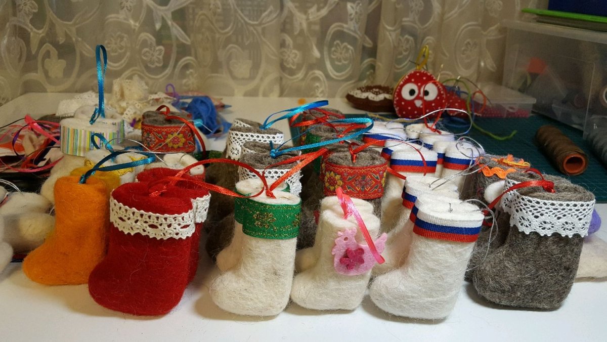Валенки украшения новогодние