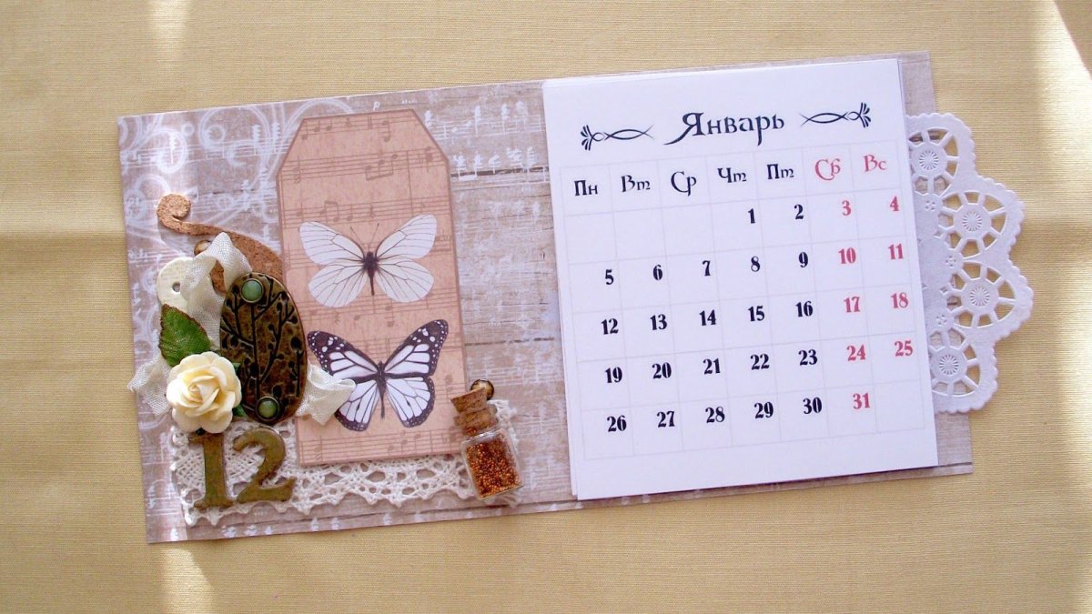 Интересные поделки из календаря