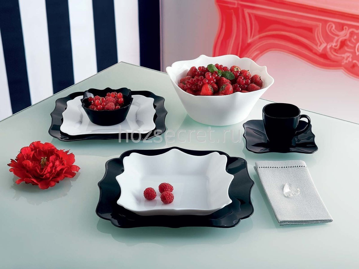 Столовый сервиз Luminarc p4677 authentic Black&White 38 предметов
