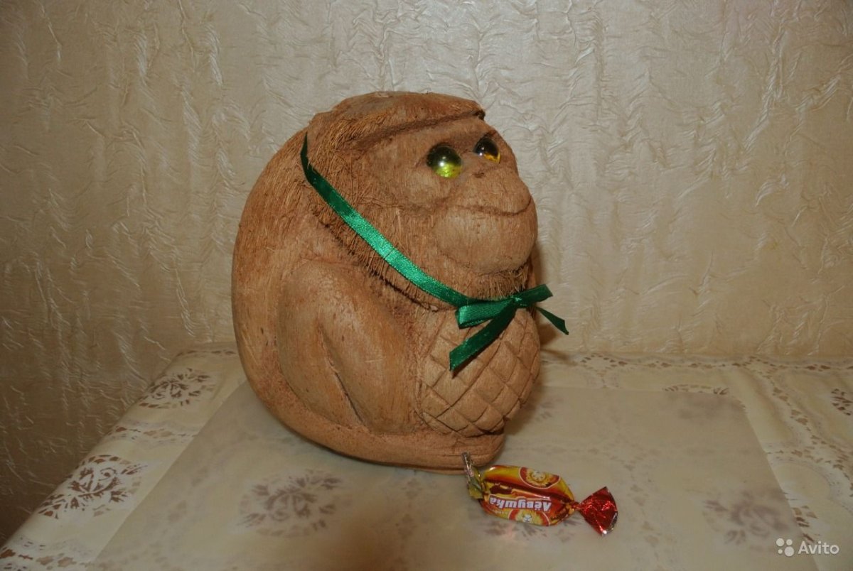 Горшок из кокоса