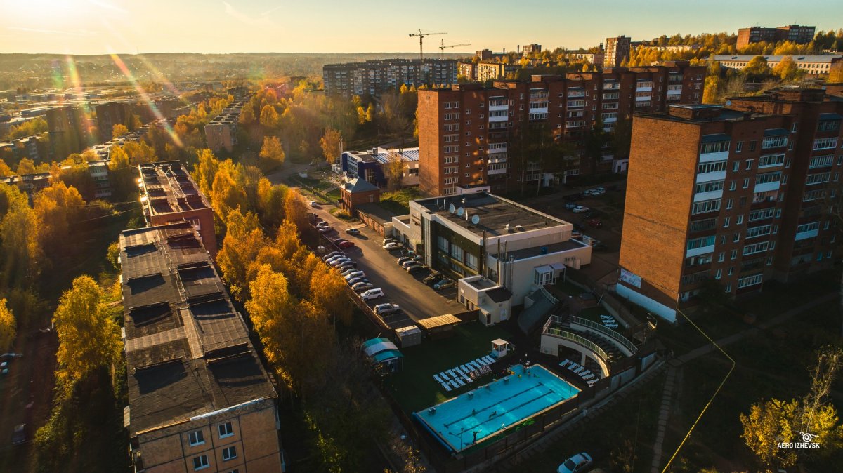 Город Глазов с высоты птичьего полета