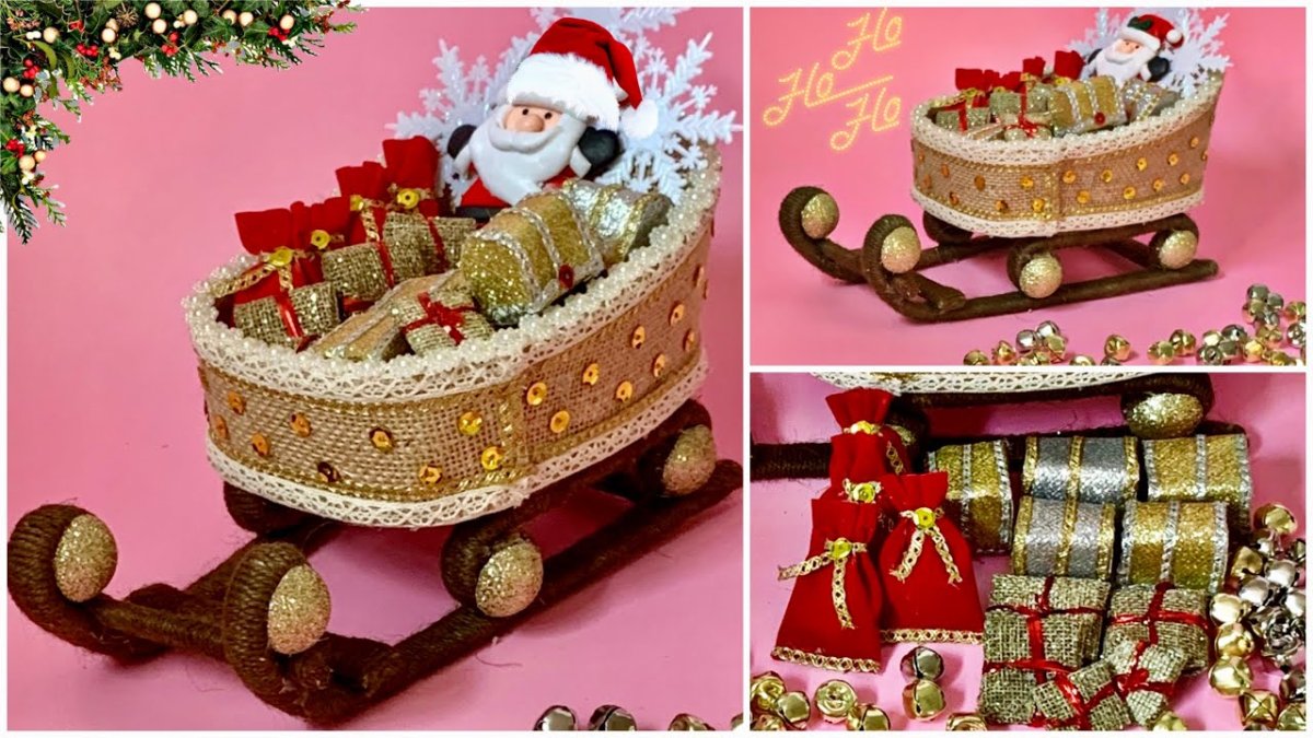 Santa's Sleigh Handmade from Box