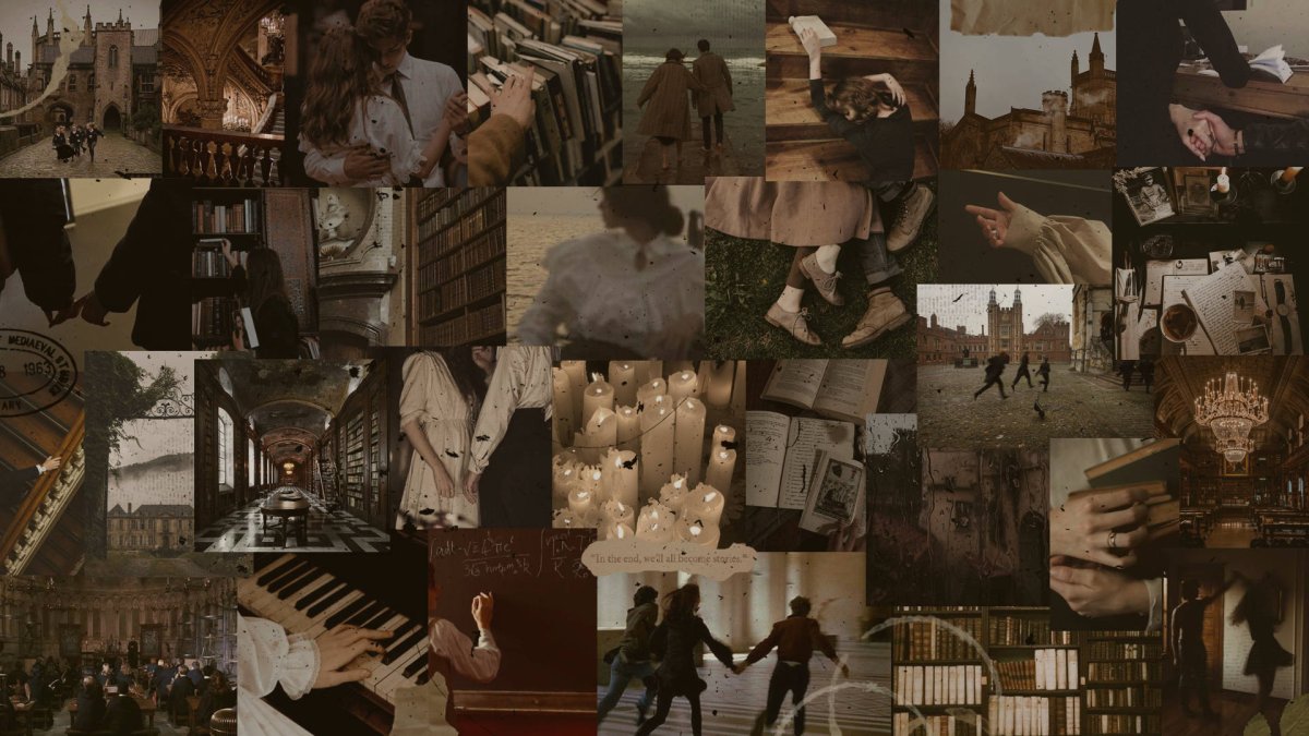 Dark Академия aesthetic коллаж