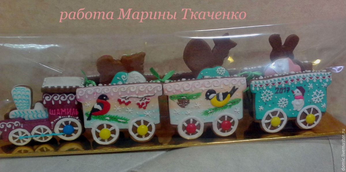 Новогодняя игрушка вагончик