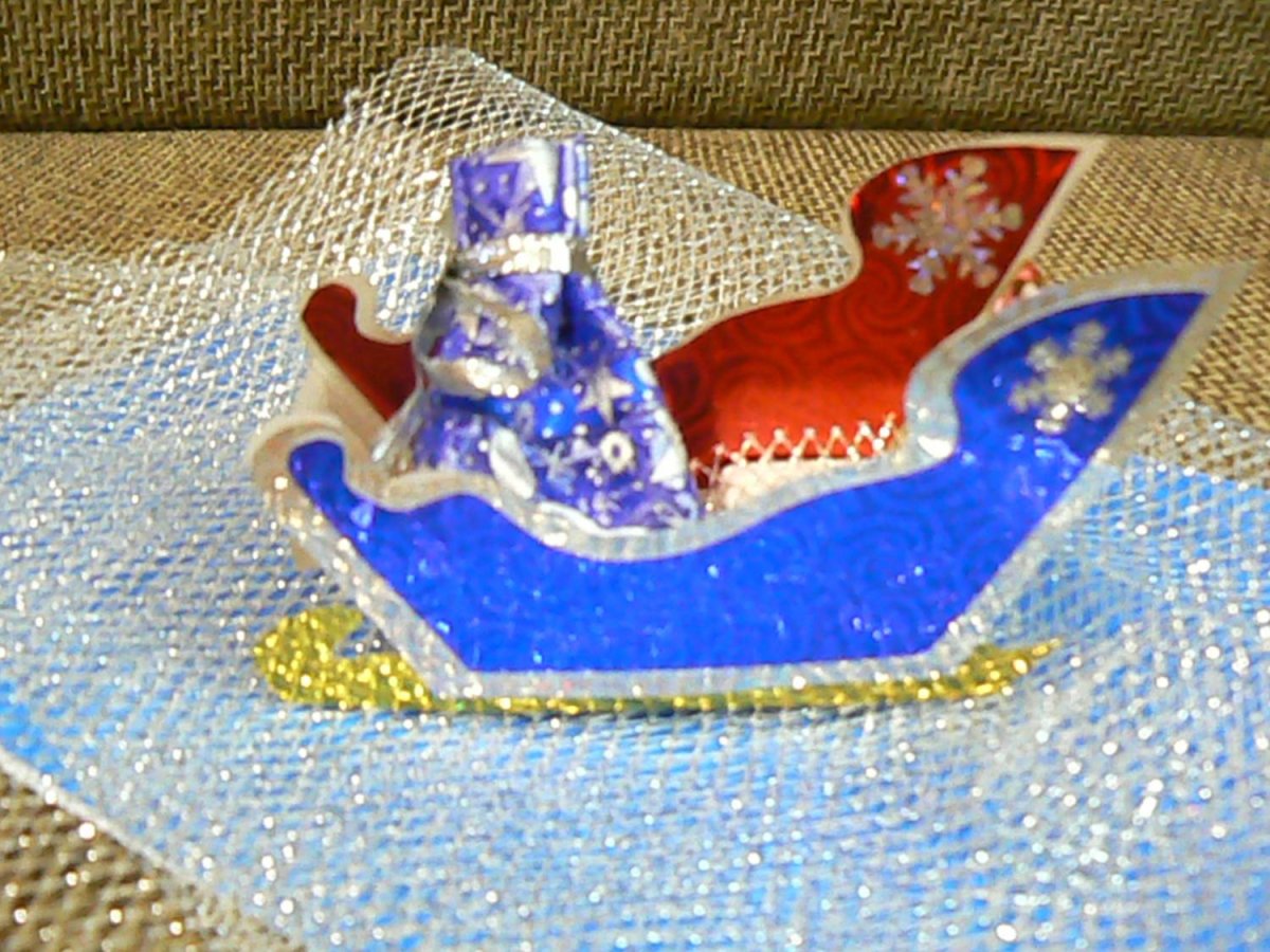 Поделка сани Деда Мороза