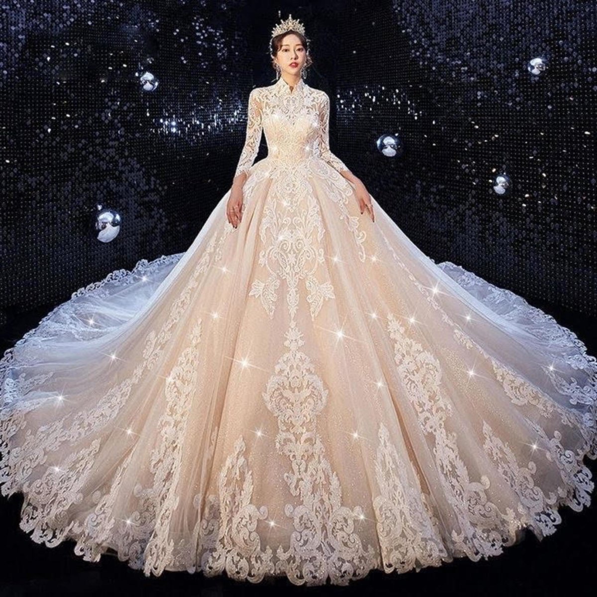 Ball Gown Свадебные платья блестящие