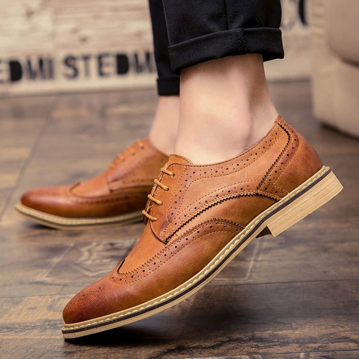 Plus Size 38-48 Mens Dress Shoes Split Leather Formal Shoes men Black Blue Brown Wedding Loafers Moccasin Derby men Casual Shoes