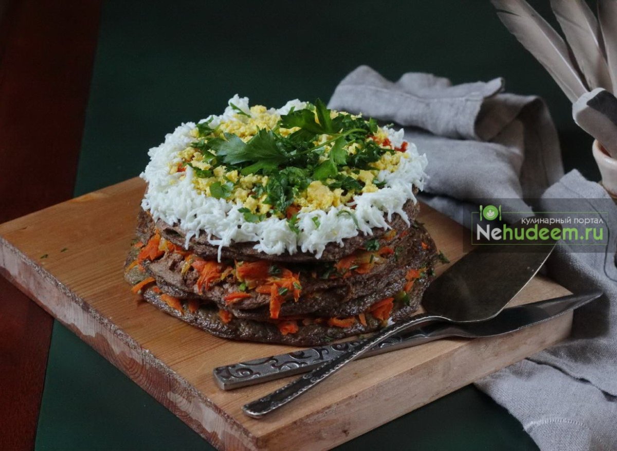 Печеночный куриный торт