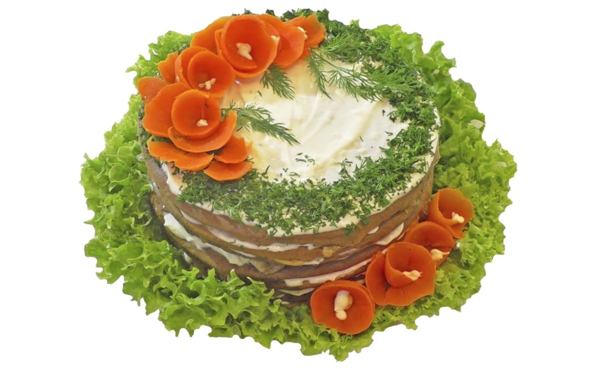 Печеночный торт закусочный