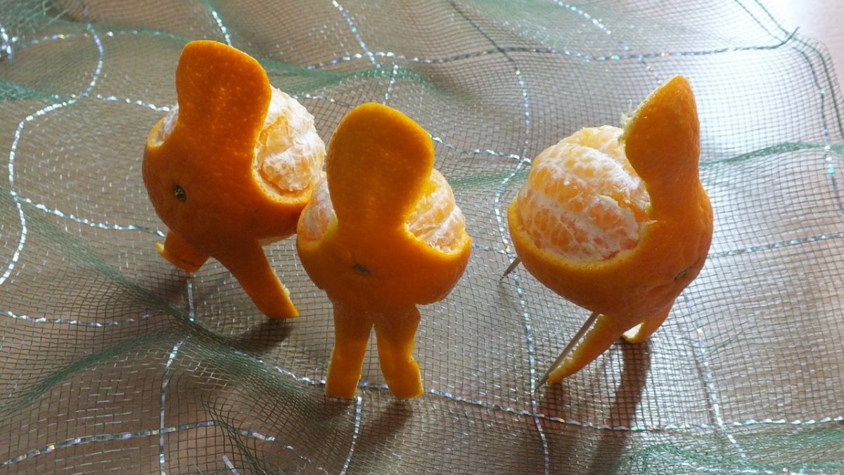 Поделки из мандариновой кожуры
