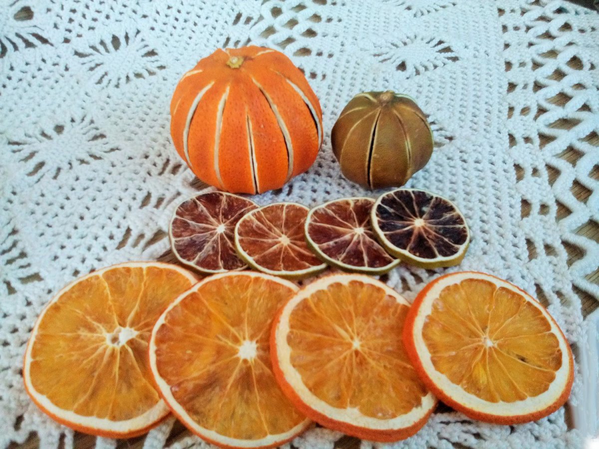 Засушить апельсины для декора