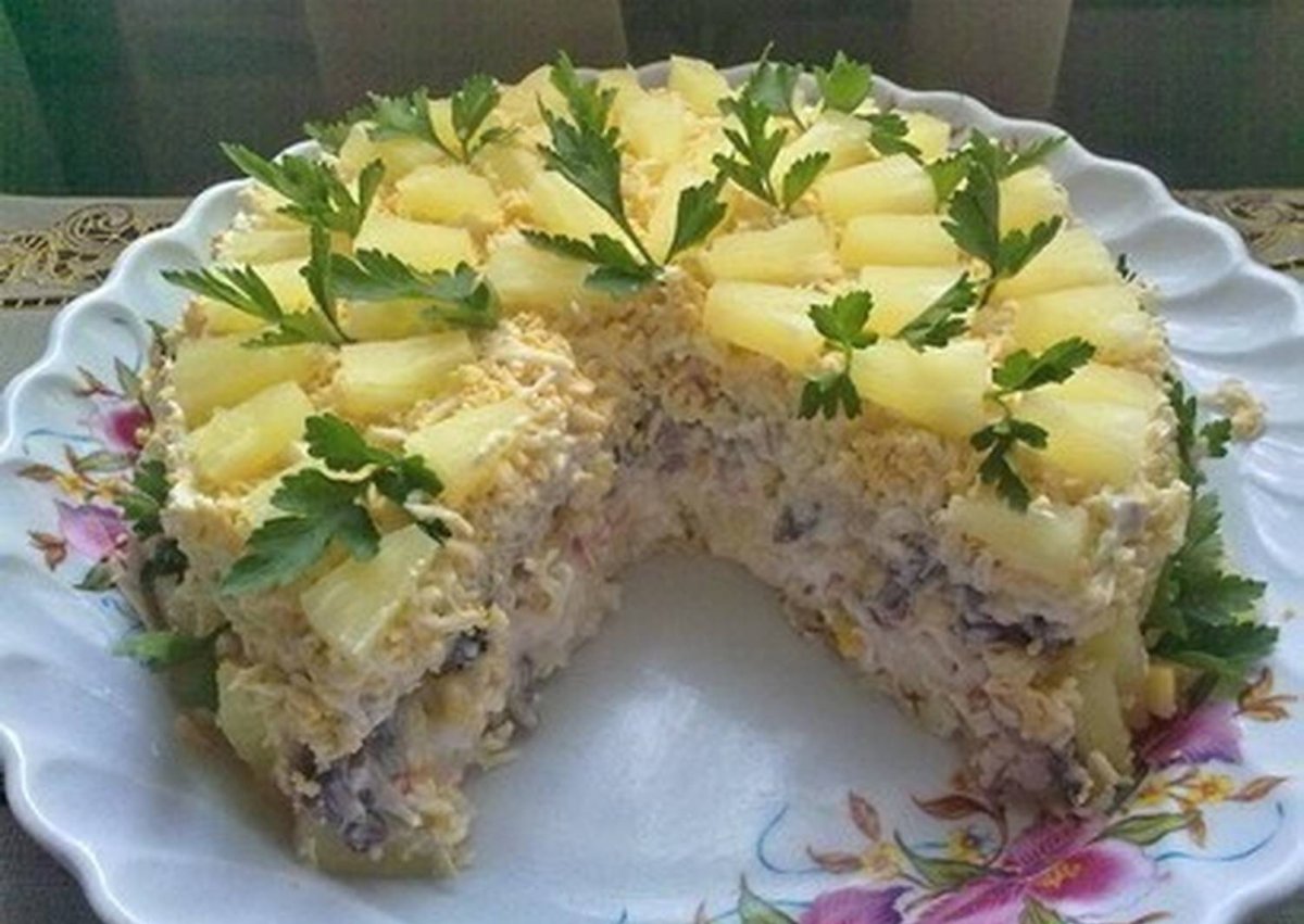 Салатный торт Чародейка