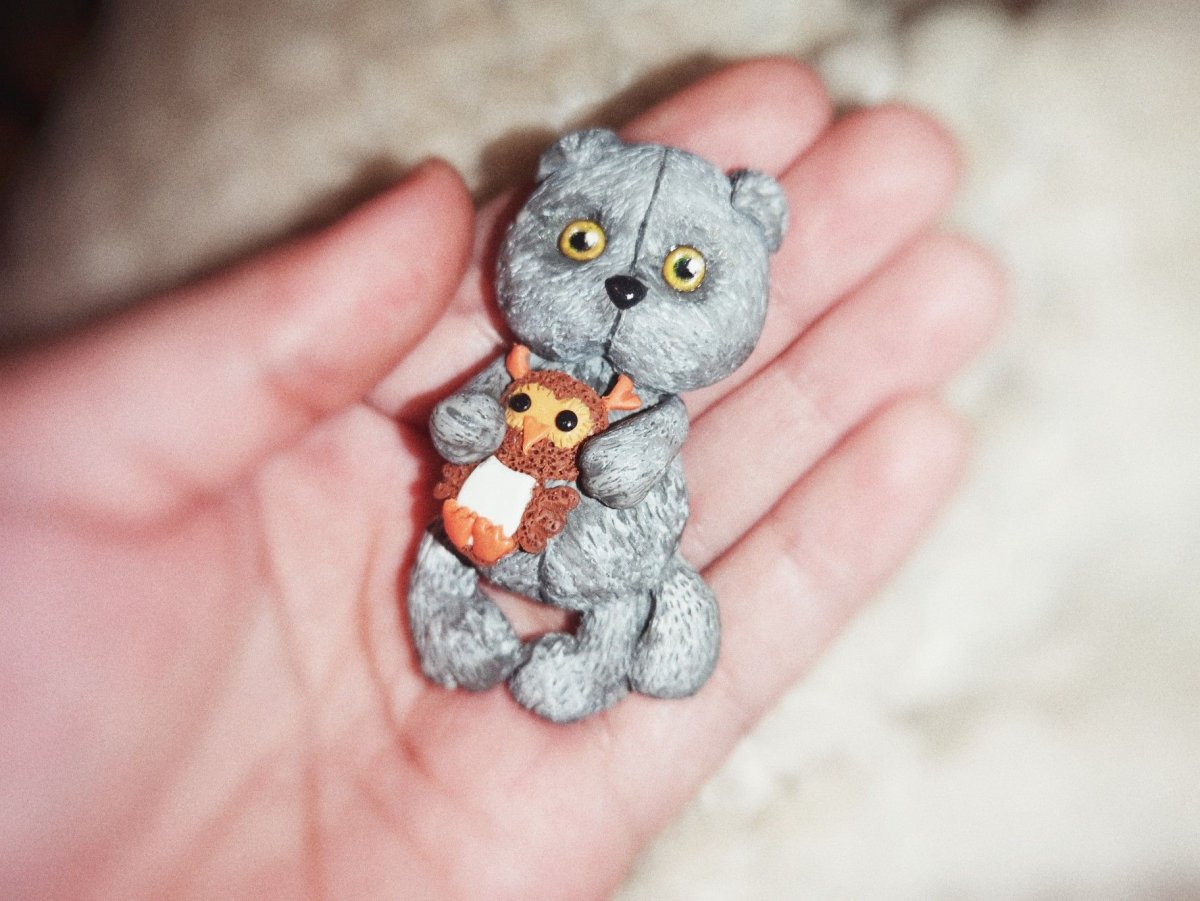 Брошь кот Басик