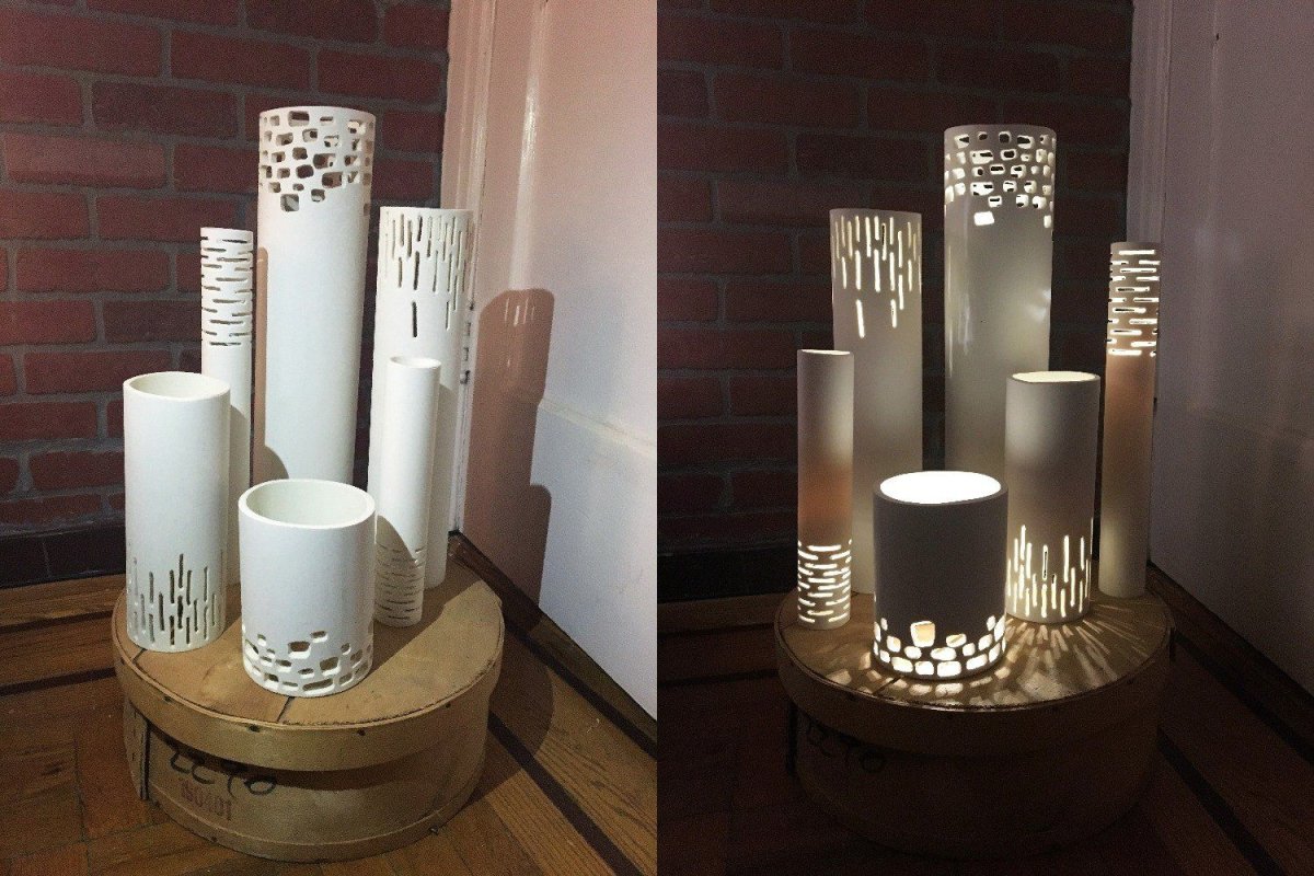 Светильник из труб ПВХ