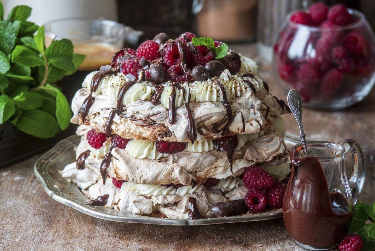 Пасха в Австралии блюда Pavlova