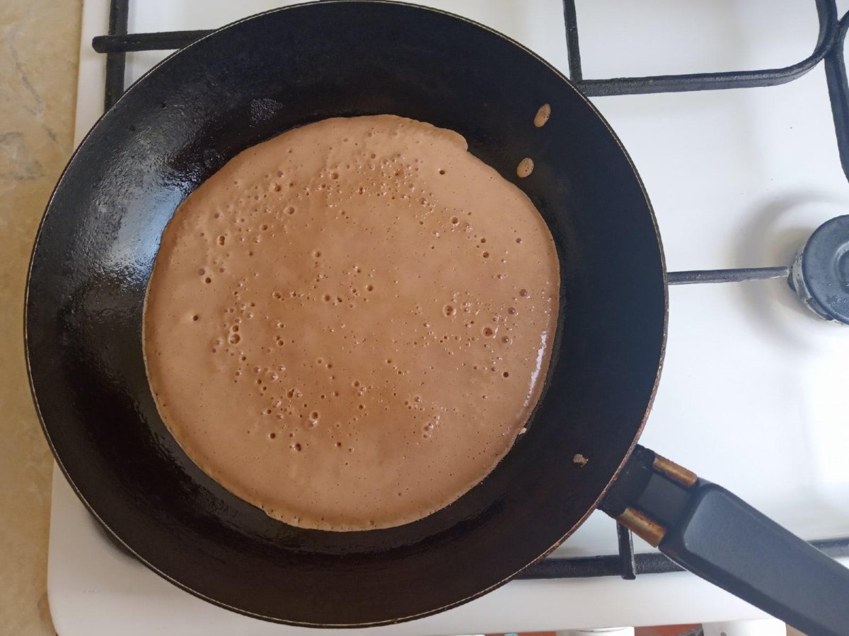 Торт на сковороде с какао