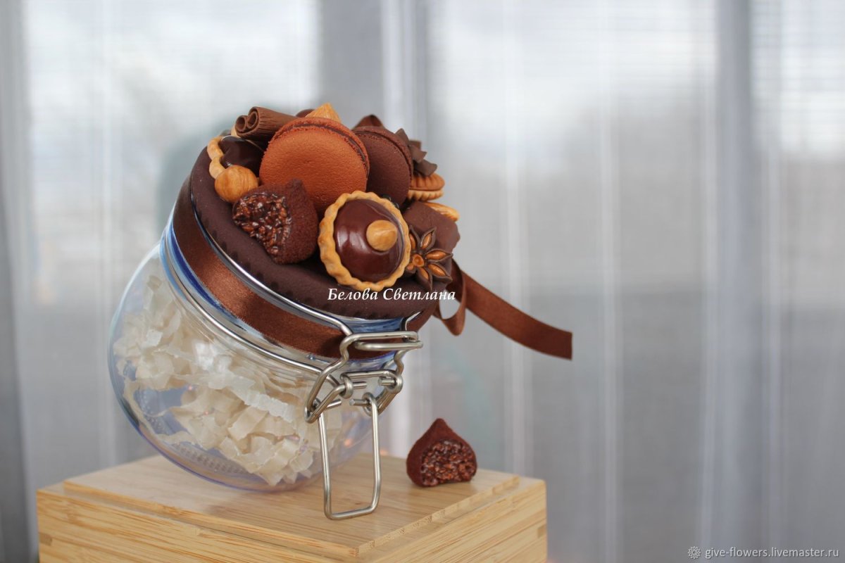 Кофейные баночки из полимерной глины