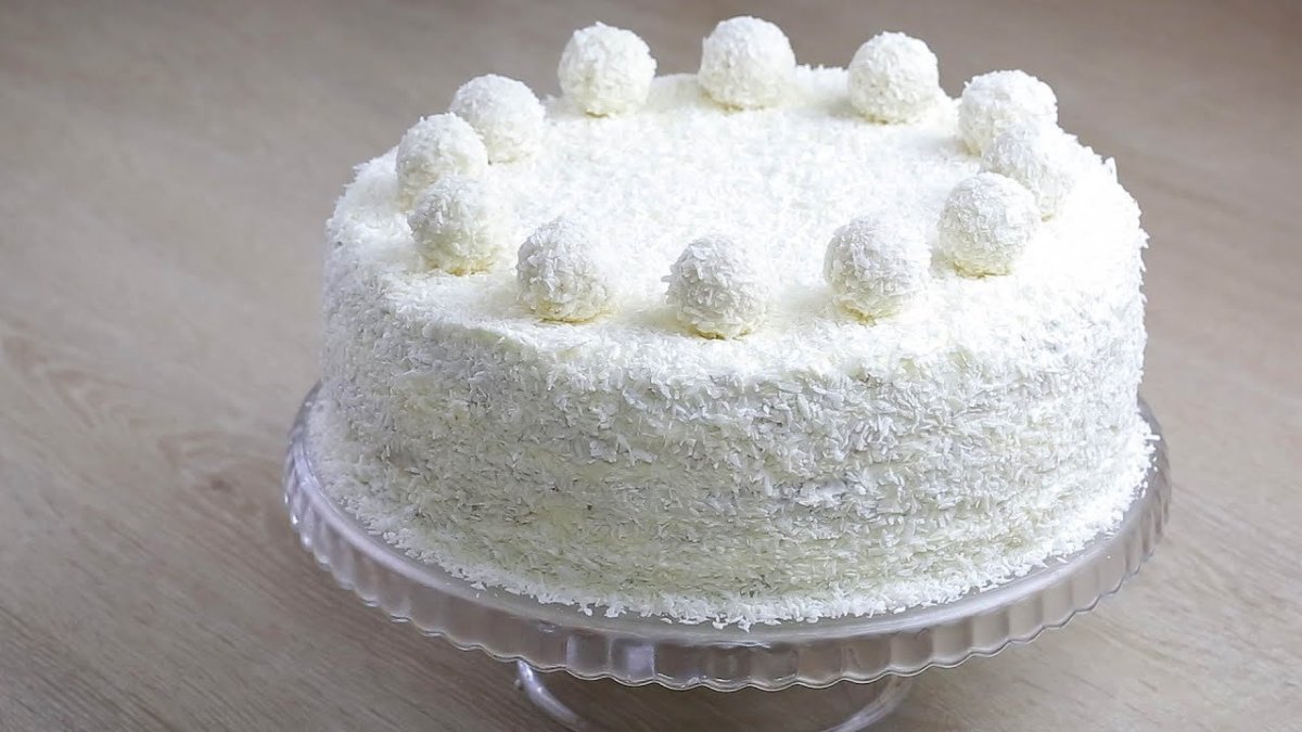 Торт Рафаэлло с кокосовой стружкой