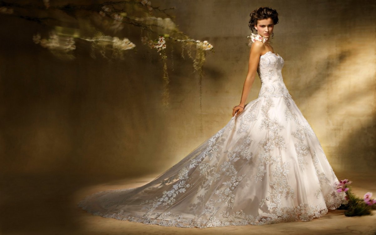 Elie Saab атласное свадебное