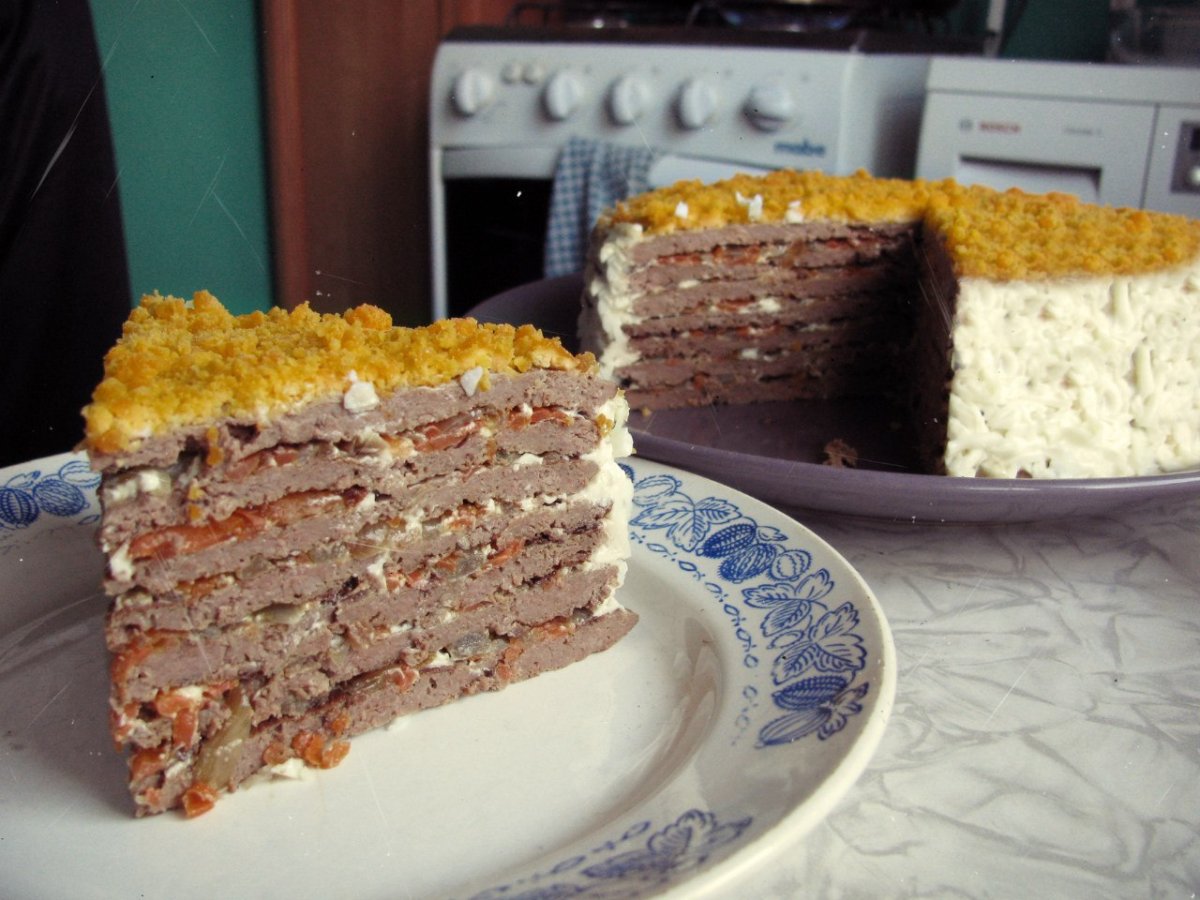 Торт из куриной печени