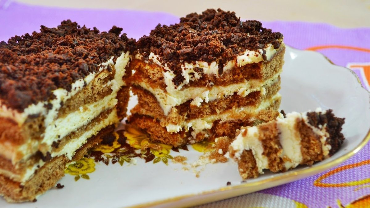 Торт без выпечки за 15 минут очень сочный и вкусный