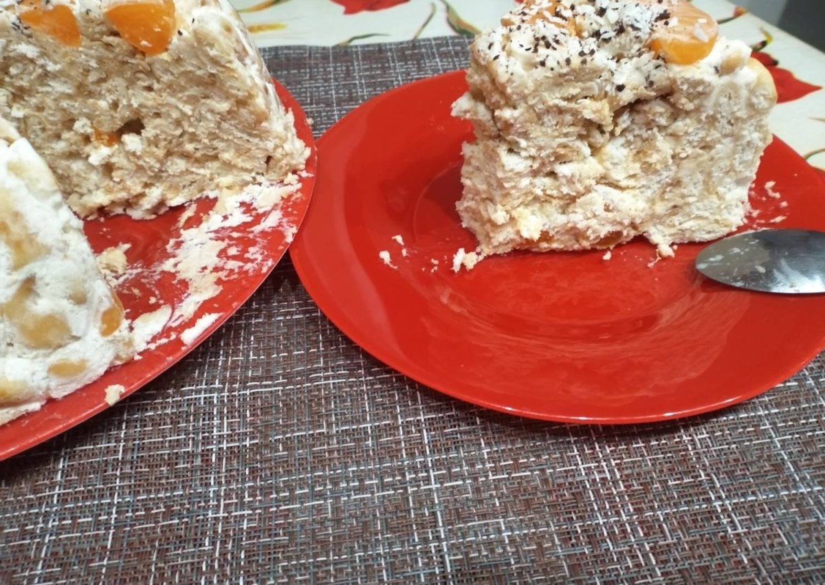 Тортик из крекера рыбки